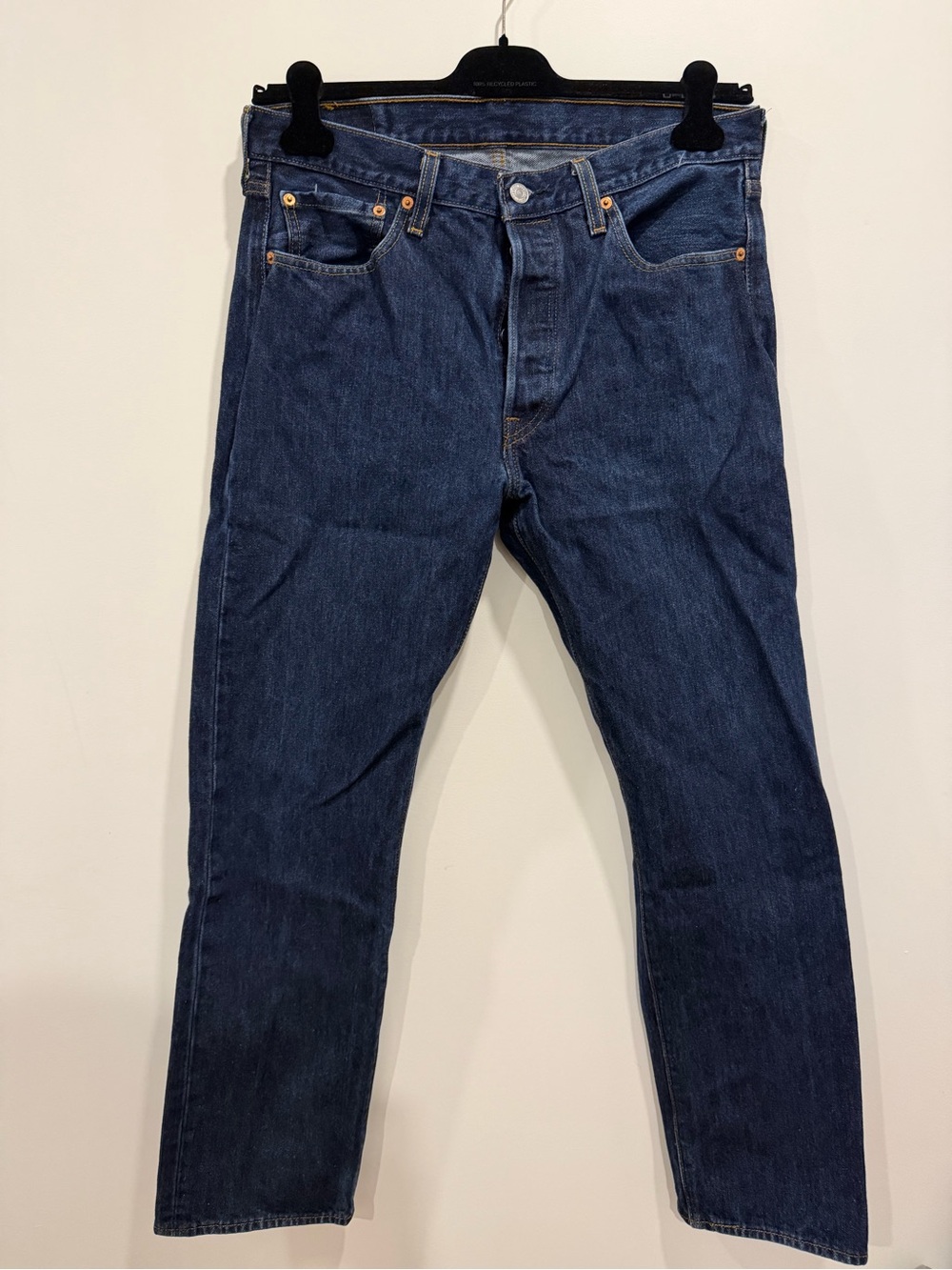Vintage Levi's Men's 501 Straight Dark Blue Denim Jeans